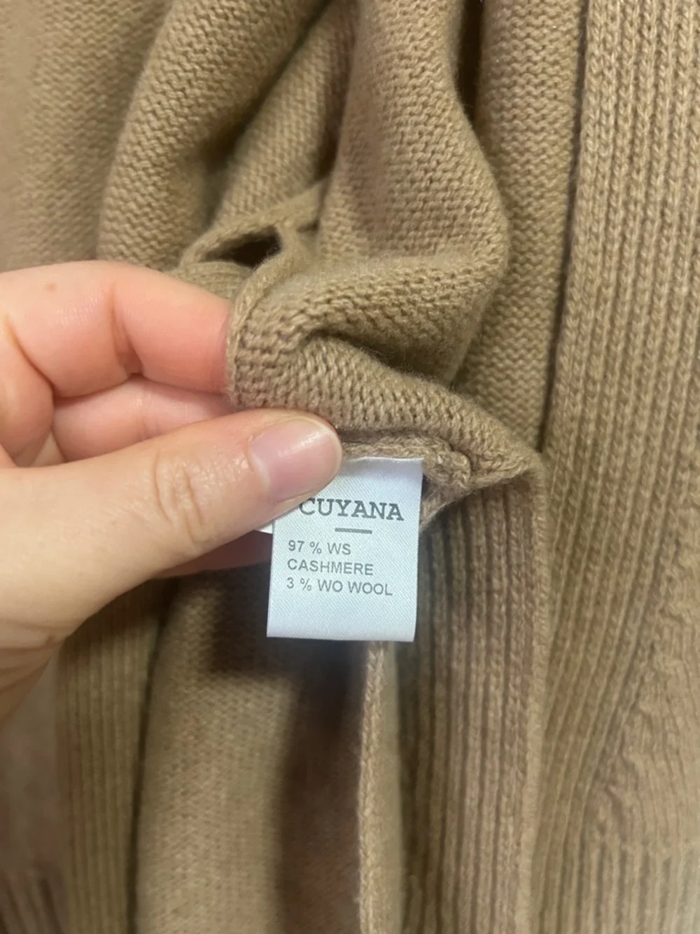 Cuyana Cashmere Wrap Sweater Cardigan | Size Small | Made in Italy - Picture 5 of 9